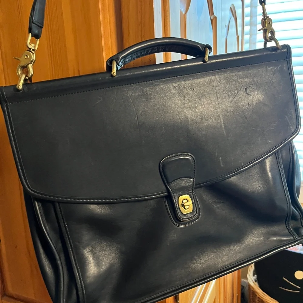 Vintage. Coach 1990s Beekman cowhide briefcase